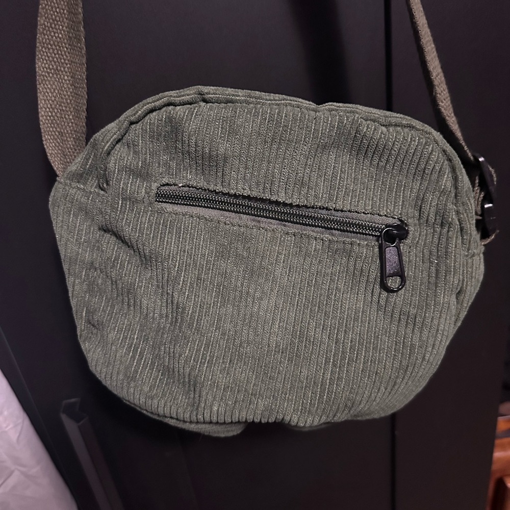 Green Corduroy Crossbody Bag - Picture 2 of 2